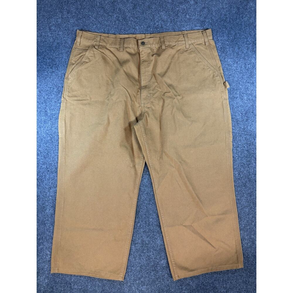 Carhartt Work Pant Mens 48x27 Tan Relaxed Fit Read Description